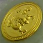 Natural Jade Zodiac DRAGON 24k Gold Pendant Charm