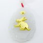 Jade 24k Gold Zodiac Rabbit Pendant