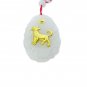Natural Jade Agate 24k Gold Zodiac Dog Pendant