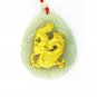 Natural Jade Dragon w/ 24k Gold Zodiac Pendant Jewelers