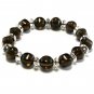 All Natural Quartz Agate Crystal Brown Elastic Bracelet