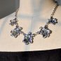Hmong Style Girl Diamond Flower Mirror Necklace Jewelry