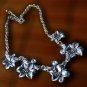 Hmong Style Girl Diamond Flower Mirror Necklace Jewelry