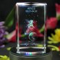 An Ornament 3D Laser Crystal Gift with Light Base Aries