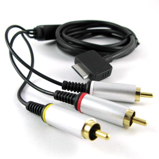 Composite AV Video Cable RCA Soft Pouch for Sony PSP Go