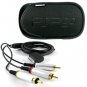 Composite AV Video Cable RCA Soft Pouch for Sony PSP Go