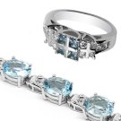 Natural blue Jewelers All New Cross Ring Topaz Bracelet