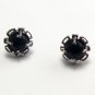Smooth Circle Shaped Black Jade Earrings