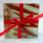 Fused glass red tiger coasters