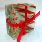 Fused glass red tiger coasters