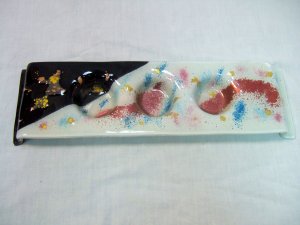 Fused glass candleholder