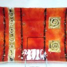 Fused glass plate