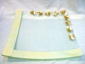 Fused glass plate