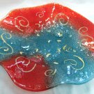 Fused glass bubble bowl