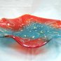 Fused glass bubble bowl