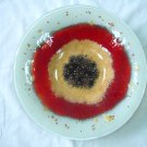 ''Red Eye'' fused glass bowl