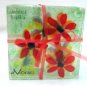 Fused glass flower coasters