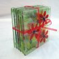 Fused glass flower coasters