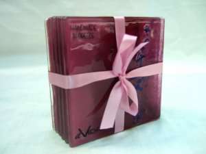 Fused glass coasters