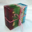 Fused glass coasters