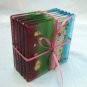 Fused glass coasters