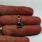 ESTATE 1.50ctw Red & Clear Cubic Zirconia Cat Pendant 925 SOLID Sterling Silver