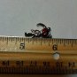 ESTATE 1.50ctw Red & Clear Cubic Zirconia Cat Pendant 925 SOLID Sterling Silver