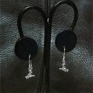 HANDMADE Witch-on-a-Broom PETITE Dangle Earrings SOLID Sterling Silver