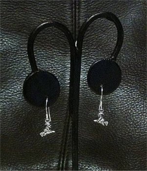 HANDMADE Witch-on-a-Broom PETITE Dangle Earrings SOLID Sterling Silver