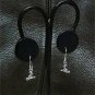 HANDMADE Witch-on-a-Broom PETITE Dangle Earrings SOLID Sterling Silver