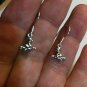 HANDMADE Witch-on-a-Broom PETITE Dangle Earrings SOLID Sterling Silver