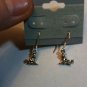 HANDMADE Witch-on-a-Broom PETITE Dangle Earrings SOLID Sterling Silver