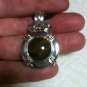 Lab Created Amber Sliding 925 Sterling Silver Pendant & Rope Cord Necklace