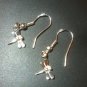 Dragonfly PETITE Dangle Earrings HANDMADE 925 Sterling Silver