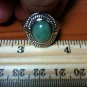 NATURAL Mint Green Chalcedony Cabochon Ring 925 Sterling Silver Size 7.5