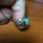 NATURAL Mint Green Chalcedony Cabochon Ring 925 Sterling Silver Size 7.5