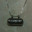 ORNATELY DESIGNED Sliding Pendant w/Necklace Double Bale 925 Silver 11.30 Grams