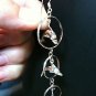 LONG Triple Circle and Dolphin Dangle Earrings 925 Sterling Silver 8.30 Grams