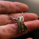 Unique Citrine Sliding Pendant with 18 inch Mariner Necklace