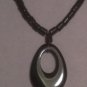 EXQUISITE Natural Hematite Lariat Pendant Tubular Hematite Necklace