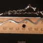 "Handmade" Silver Tone Wavy Mini Bookmark Dangling Silver Tone Dog & Bone Charms