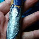 Wicca Pagan Crystal Tip Wood Wand -Goddess, Celestial-Handmade OOAK 13.5"