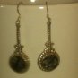 Natural Russian Astrophyllite Dangle Drop Earrings .925 Sterling Silver