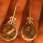 Natural Russian Astrophyllite Dangle Drop Earrings .925 Sterling Silver