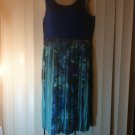 One Work Brand Sleeveless Mid Calf Sun Dress Size 2x 18-20 Stretch Waist
