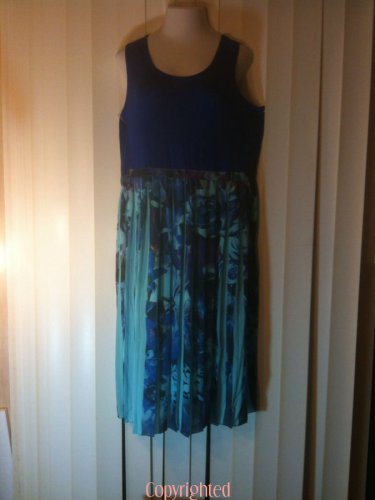 One Work Brand Sleeveless Mid Calf Sun Dress Size 2x 18-20 Stretch Waist