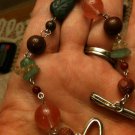 Multi Natural Gemstone Bracelet Length 7.5 inch .925 Sterling Silver