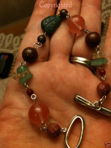 Multi Natural Gemstone Bracelet Length 7.5 inch .925 Sterling Silver