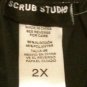 Black Light Weight Scrubs New with tags Size 2X Runs Small Algonon & Polyester