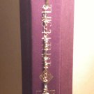 Dangling Heart Charm, Swarovski Beads Gold Tone MINI Bookmark Handmade